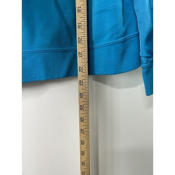 Nike Swoosh Ninja Neck Hoodie Blue Long Sleeve Vintage Y2K Size Medium - Picture 8 of 12